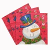 New Christmas printed napkins, suitable for Western restaurants and bakeries, available for wholesale. Household napkins Application Scenario